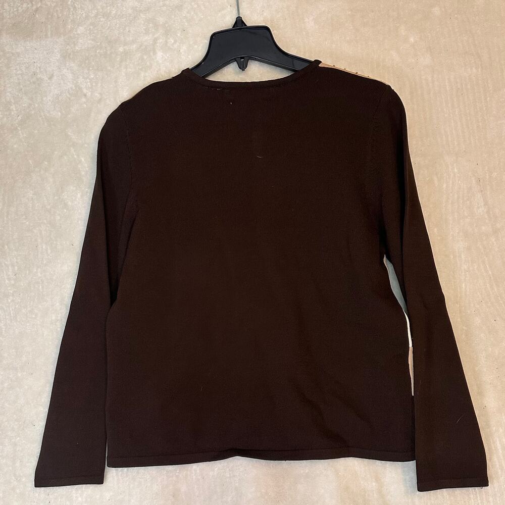 Alfred Dunner Petite Medium Patchwork Sweater Top… - image 3